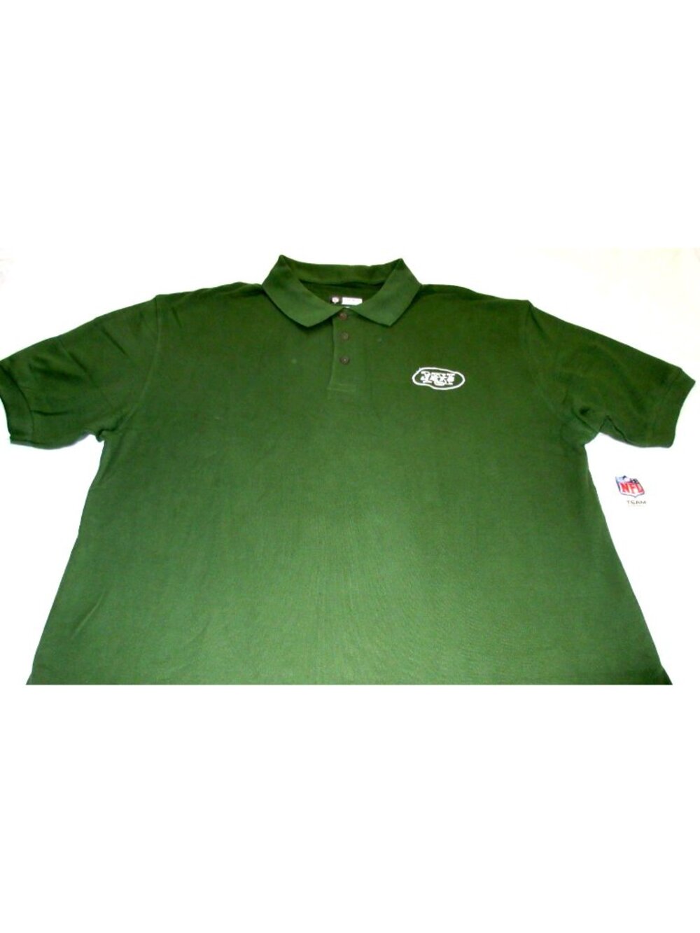 New York Jets NFL Team Apparel Men's SS Polo Shirt Green White Sizes NWT